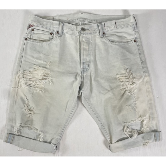 Denim & Supply Ralph Lauren Other - Denim & Supply Ralph Lauren Destroyed Jean Shorts Men's Size 36 Prospect Slim